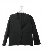 SOEJUソージュ）の古着「ストレッチファインノーカラージャケット」｜ブラック