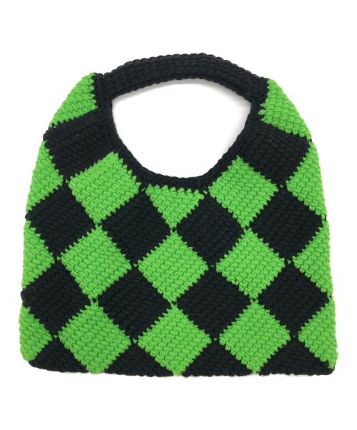 MARNI（マルニ）MARNI (マルニ) ニットバッグ グリーン×ブラックの古着・服飾アイテム