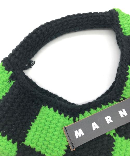 MARNI（マルニ）MARNI (マルニ) ニットバッグ グリーン×ブラックの古着・服飾アイテム
