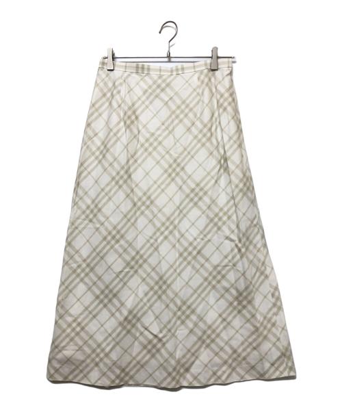 BURBERRY LONDON（バーバリーロンドン）BURBERRY LONDON (バーバリーロンドン) チェックスカート ホワイト×ベージュ サイズ:13の古着・服飾アイテム