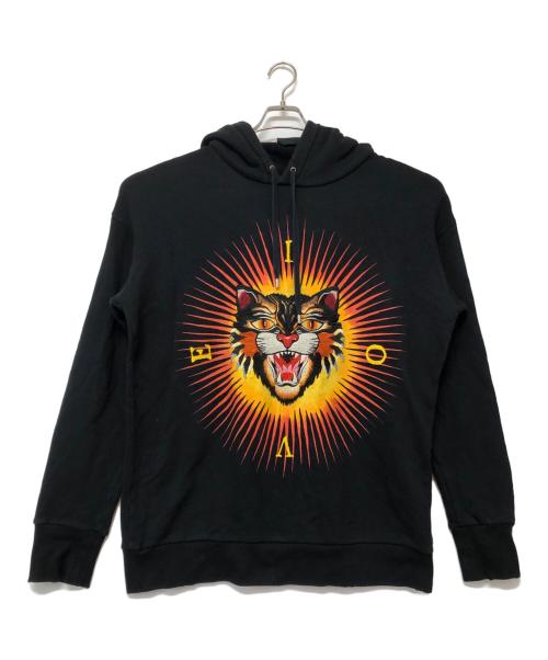 GUCCI（グッチ）GUCCI (グッチ) アングリーキャットパーカー ブラック サイズ:SIZE Lの古着・服飾アイテム