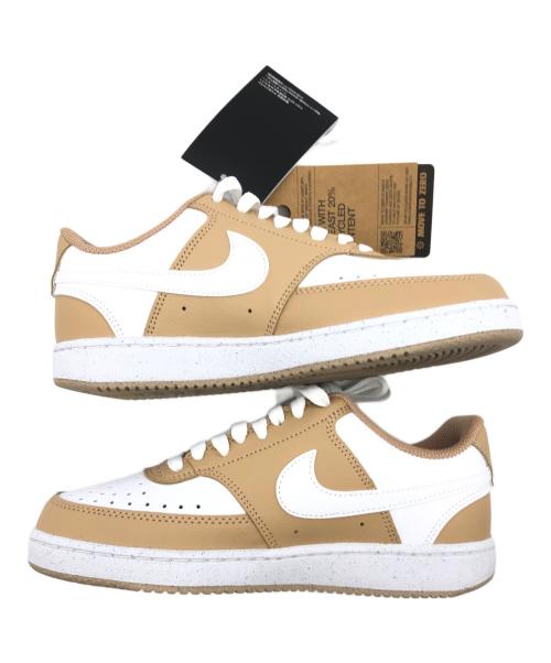 NIKE（ナイキ）NIKE (ナイキ) COURT VISION LO NN ホワイト×ブラウン サイズ:23 未使用品の古着・服飾アイテム