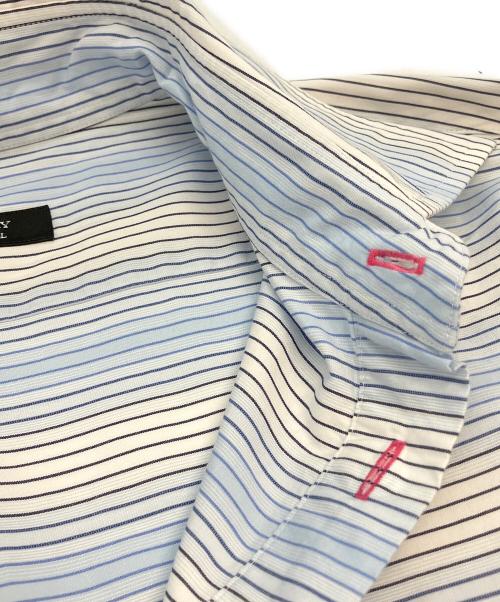 BURBERRY BLACK LABEL（バーバリーブラックレーベル）BURBERRY BLACK LABEL (バーバリーブラックレーベル) ポロシャツ ブルー×ホワイト サイズ:2の古着・服飾アイテム