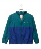 Championチャンピオン）の古着「ナイロンパーカー」｜グリーン×ブルー