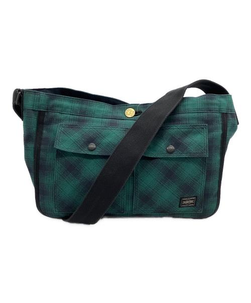 PORTER（ポーター）PORTER (ポーター) ショルダーバッグ グリーン×ブラックの古着・服飾アイテム