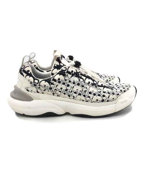 Christian Dior（クリスチャン ディオール）Christian Dior (クリスチャン ディオール) B24オブリークスニーカー ホワイト×ブラック サイズ:SIZE44の古着・服飾アイテム