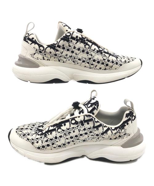 Christian Dior（クリスチャン ディオール）Christian Dior (クリスチャン ディオール) B24オブリークスニーカー ホワイト×ブラック サイズ:SIZE44の古着・服飾アイテム