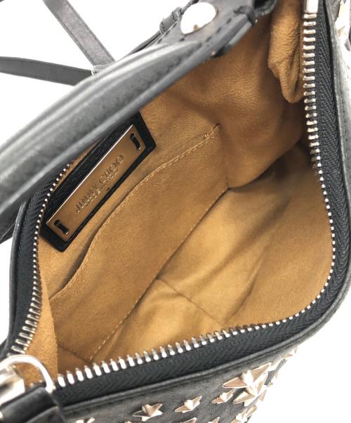 JIMMY CHOO（ジミーチュウ）JIMMY CHOO (ジミーチュウ) ショルダーバッグ ブラック×シルバーカラーの古着・服飾アイテム