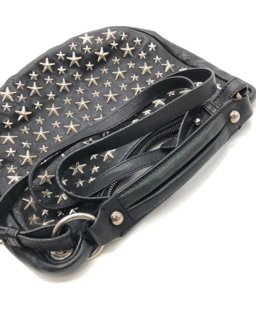 JIMMY CHOO（ジミーチュウ）JIMMY CHOO (ジミーチュウ) ショルダーバッグ ブラック×シルバーカラーの古着・服飾アイテム