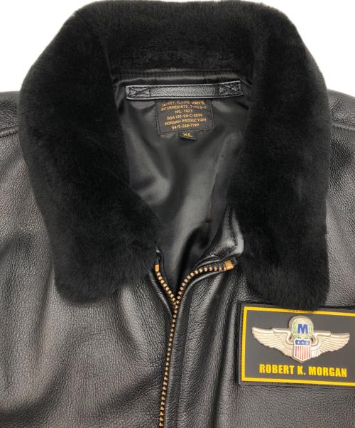 ノーブランド（ノーブランド）ノーブランド (ノーブランド) G-1フライトジャケット ブラック サイズ:SIZE XLの古着・服飾アイテム