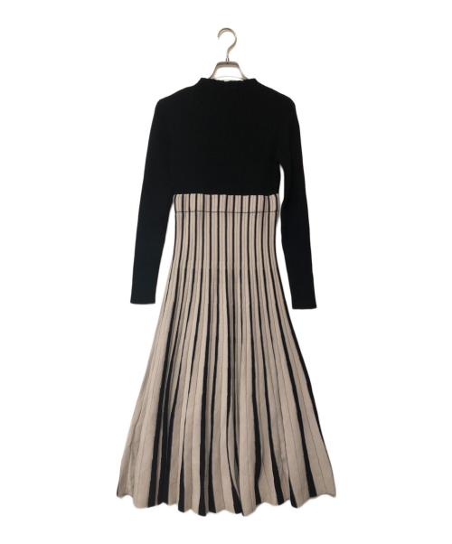 MERCURY DUO（マーキュリーデュオ）MERCURY DUO (マーキュリーデュオ) ニットワンピース グレー×ブラック サイズ:SIZE Sの古着・服飾アイテム