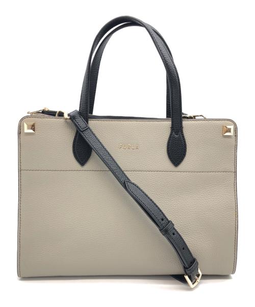 FURLA（フルラ）FURLA (フルラ) 2WAYバッグ グレー×ブラックの古着・服飾アイテム