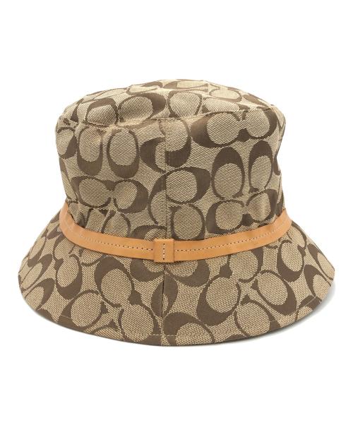COACH（コーチ）COACH (コーチ) シグネチャーバケットハット ベージュの古着・服飾アイテム