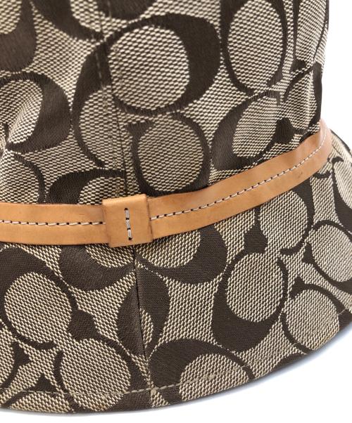 COACH（コーチ）COACH (コーチ) シグネチャーバケットハット ベージュの古着・服飾アイテム