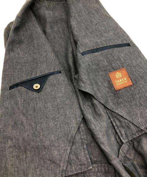 TAKEO KIKUCHI（タケオキクチ）TAKEO KIKUCHI (タケオキクチ) リネンジャケット ブルー サイズ:SIZE Lの古着・服飾アイテム