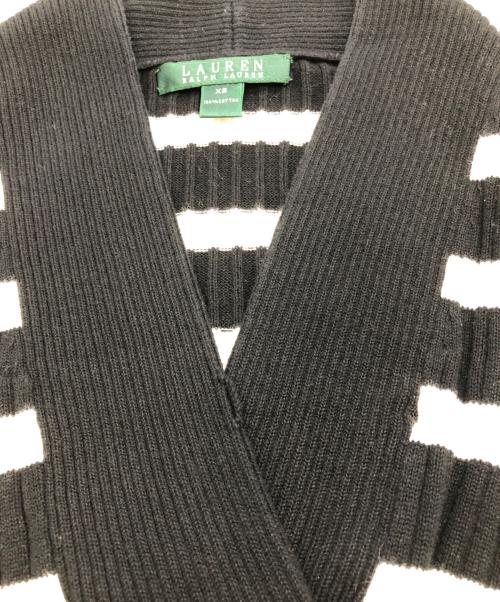 LAUREN RALPH LAUREN（ローレンラルフローレン）LAUREN RALPH LAUREN (ローレンラルフローレン) 厚手ニット ブラック×ホワイト サイズ:XSの古着・服飾アイテム