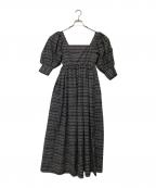ROSY LUCEロージールーチェ）の古着「ドレスワンピース」｜ブラック×ホワイト