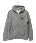 AVIREXアヴィレックス）の古着「裏起毛ジップパーカー」｜グレー