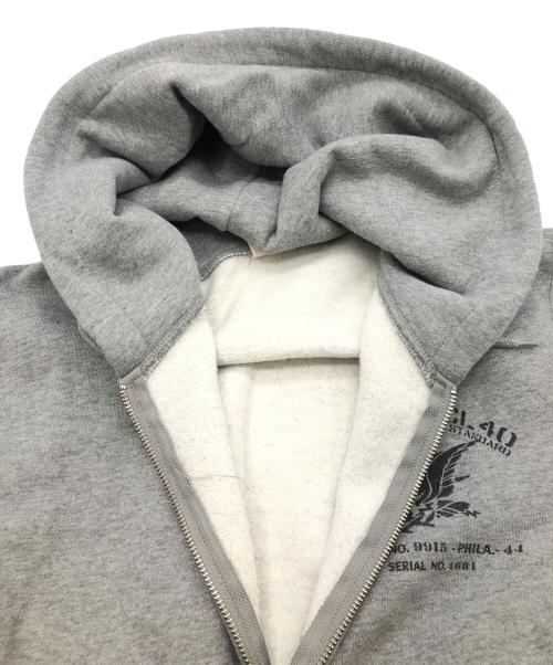 AVIREX（アヴィレックス）AVIREX (アヴィレックス) 裏起毛ジップパーカー グレー サイズ:SIZE Mの古着・服飾アイテム