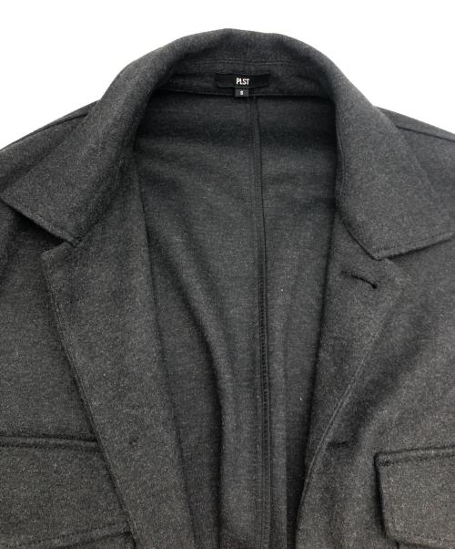 PLST（プラステ）PLST (プラステ) プレシャスニットメルトンシャツブルゾン ブラック サイズ:SIZE Sの古着・服飾アイテム