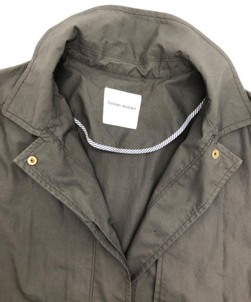HUMAN WOMAN（ヒューマンウーマン）HUMAN WOMAN (ヒューマンウーマン) シャツコート グレー サイズ:Mの古着・服飾アイテム