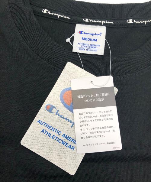 Champion（チャンピオン）Champion (チャンピオン) 半袖カットソー ブラック サイズ:SIZE Mの古着・服飾アイテム