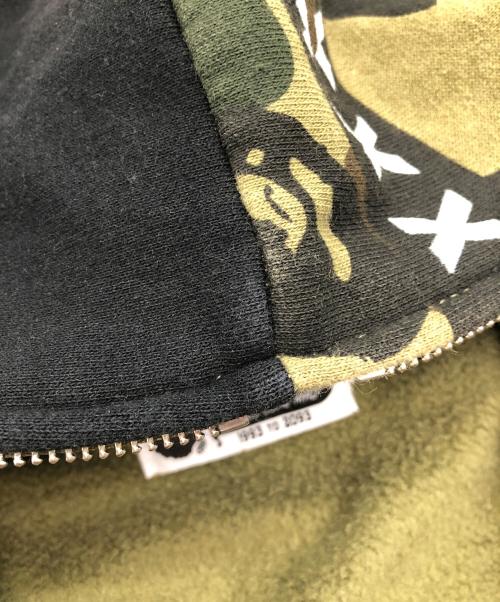 A BATHING APE（ア ベイシング エイプ）A BATHING APE (ア ベイシング エイプ) GOD SELECTION XXX (ゴッドセレクショントリプルエックス) ジップパーカー グリーン サイズ:SIZE Mの古着・服飾アイテム