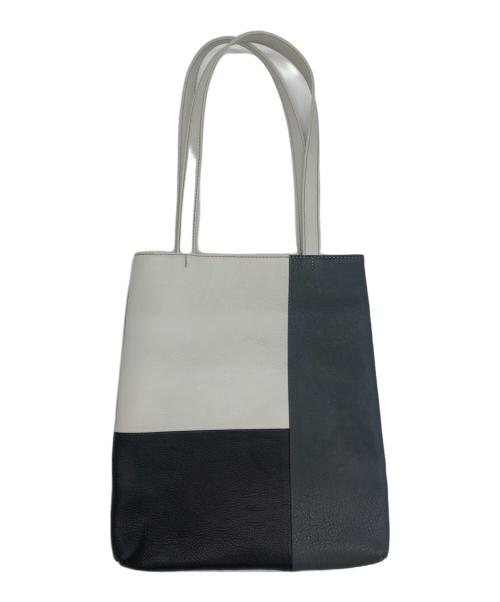 MOTHERHOUSE（マザーハウス）MOTHERHOUSE (マザーハウス) リンネブロックトートバッグ グリーン×ベージュの古着・服飾アイテム