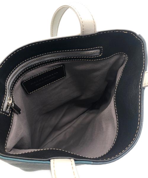 MOTHERHOUSE（マザーハウス）MOTHERHOUSE (マザーハウス) リンネブロックトートバッグ グリーン×ベージュの古着・服飾アイテム