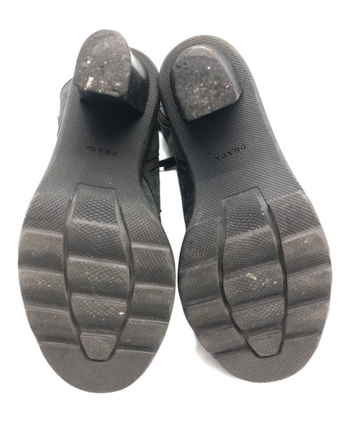 PRADA（プラダ）PRADA (プラダ) スウェードブーツ グレー×ブラック サイズ:24の古着・服飾アイテム