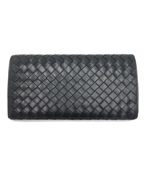 BOTTEGA VENETA（ボッテガベネタ）BOTTEGA VENETA (ボッテガベネタ) 2つ折り財布 ブラックの古着・服飾アイテム