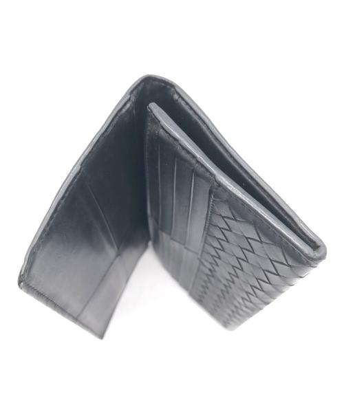 BOTTEGA VENETA（ボッテガベネタ）BOTTEGA VENETA (ボッテガベネタ) 2つ折り財布 ブラックの古着・服飾アイテム