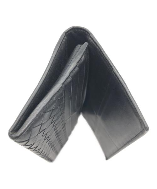 BOTTEGA VENETA（ボッテガベネタ）BOTTEGA VENETA (ボッテガベネタ) 2つ折り財布 ブラックの古着・服飾アイテム