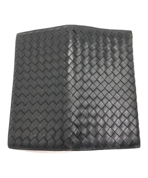 BOTTEGA VENETA（ボッテガベネタ）BOTTEGA VENETA (ボッテガベネタ) 2つ折り財布 ブラックの古着・服飾アイテム