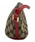 GUCCI (グッチ) GGキャンバス　アクセサリーポーチ ベージュ×レッド：10000円