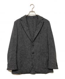 green label relaxing（グリーンレーベルリラクシング）の古着「ブークレ千鳥2BRGジャケット」｜ブラック×グレー