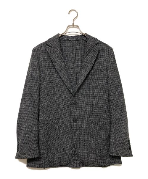 green label relaxing（グリーンレーベルリラクシング）green label relaxing (グリーンレーベルリラクシング) ブークレ千鳥2BRGジャケット ブラック×グレー サイズ:SIZE 46の古着・服飾アイテム