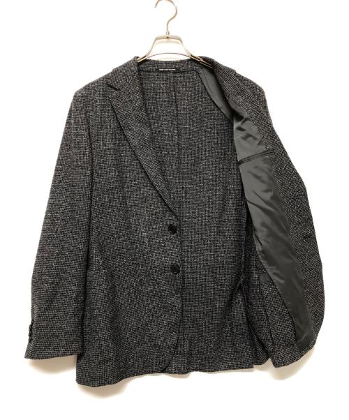green label relaxing（グリーンレーベルリラクシング）green label relaxing (グリーンレーベルリラクシング) ブークレ千鳥2BRGジャケット ブラック×グレー サイズ:SIZE 46の古着・服飾アイテム