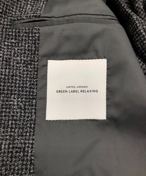 green label relaxing（グリーンレーベルリラクシング）green label relaxing (グリーンレーベルリラクシング) ブークレ千鳥2BRGジャケット ブラック×グレー サイズ:SIZE 46の古着・服飾アイテム