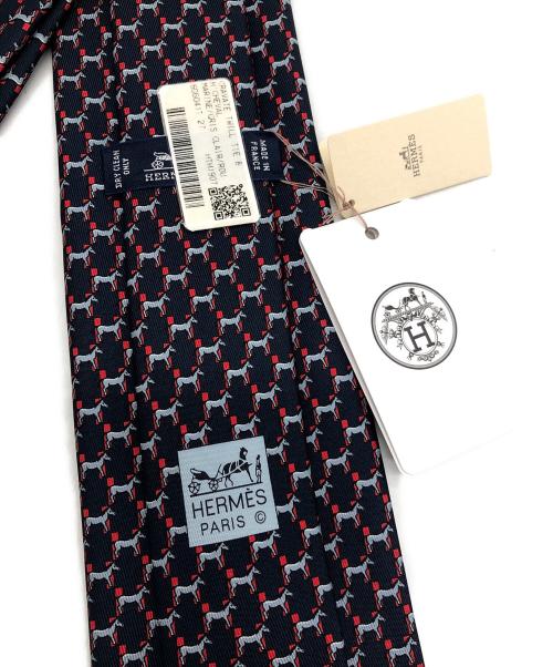 HERMES（エルメス）HERMES (エルメス) ウマ柄シルクネクタイ サイズ:不明 未使用品の古着・服飾アイテム