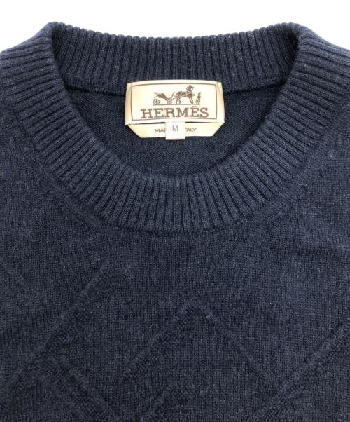 HERMES（エルメス）HERMES (エルメス) 厚手ニット ネイビー サイズ:SIZE Mの古着・服飾アイテム