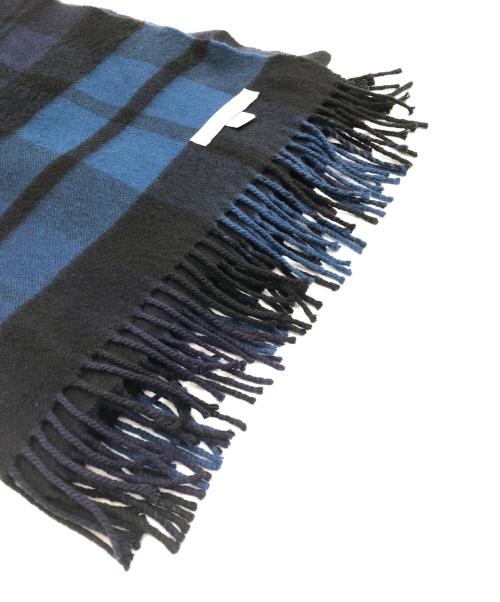 JOHNSTONS OF ELGIN（ジョンストンズオブエルガン）JOHNSTONS OF ELGIN (ジョンストンズオブエルガン) マフラー ブルーの古着・服飾アイテム