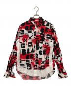 BLACK COMME des GARCONSブラックコムデギャルソン）の古着「長袖シャツ」｜レッド×ホワイト