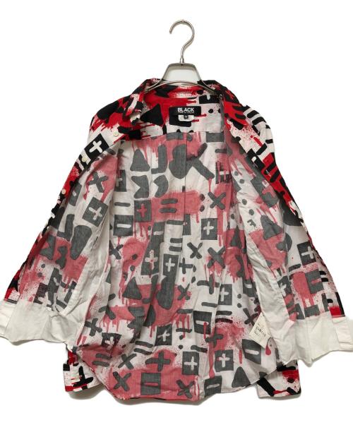 BLACK COMME des GARCONS（ブラックコムデギャルソン）BLACK COMME des GARCONS (ブラックコムデギャルソン) 長袖シャツ レッド×ホワイト サイズ:SIZE Mの古着・服飾アイテム