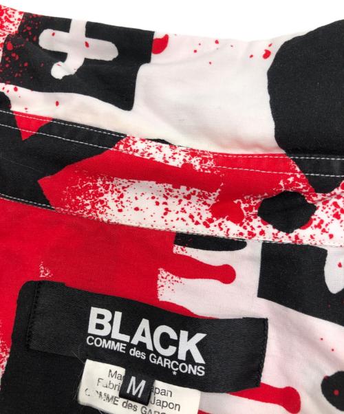 BLACK COMME des GARCONS（ブラックコムデギャルソン）BLACK COMME des GARCONS (ブラックコムデギャルソン) 長袖シャツ レッド×ホワイト サイズ:SIZE Mの古着・服飾アイテム