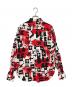 BLACK COMME des GARCONS (ブラックコムデギャルソン) 長袖シャツ レッド×ホワイト サイズ:SIZE M：5000円