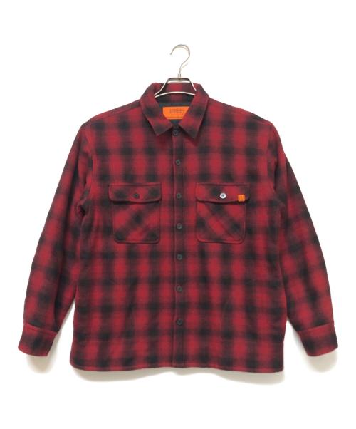 UNIVERSAL OVERALL（ユニバーサルオーバーオール）UNIVERSAL OVERALL (ユニバーサルオーバーオール) ウールジャケット レッド×ブラック サイズ:SIZE Lの古着・服飾アイテム