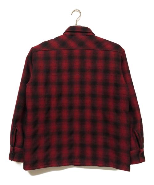 UNIVERSAL OVERALL（ユニバーサルオーバーオール）UNIVERSAL OVERALL (ユニバーサルオーバーオール) ウールジャケット レッド×ブラック サイズ:SIZE Lの古着・服飾アイテム