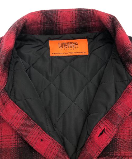 UNIVERSAL OVERALL（ユニバーサルオーバーオール）UNIVERSAL OVERALL (ユニバーサルオーバーオール) ウールジャケット レッド×ブラック サイズ:SIZE Lの古着・服飾アイテム