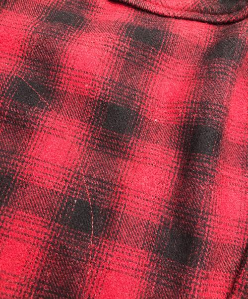 UNIVERSAL OVERALL（ユニバーサルオーバーオール）UNIVERSAL OVERALL (ユニバーサルオーバーオール) ウールジャケット レッド×ブラック サイズ:SIZE Lの古着・服飾アイテム